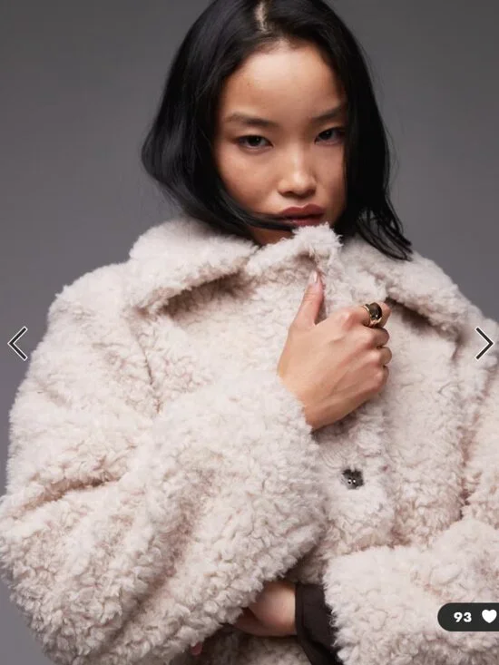 &Other Stories Wool-Blend Shearling-Fur Teddy Jacket Size Small - Picture 8 of 16